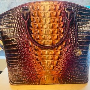 Brahmin Duxburg brown/red leather Satchels